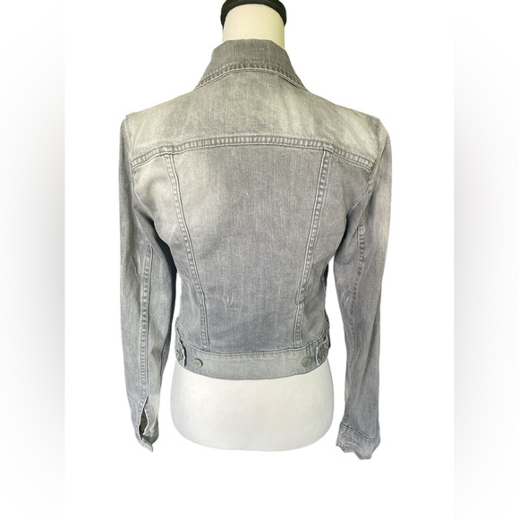 Levis Women’s Washed Gray Denim Trucker Jean Jacket, Size Small - Picture 3 of 8